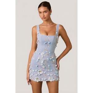 chinese dress ladies Lacynda Strapless Embellished Mini Dress White main image 0